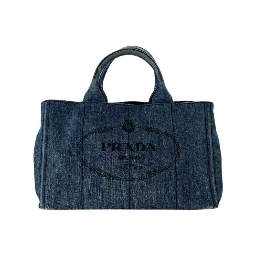 Prada Denim Canapa Tote Bag